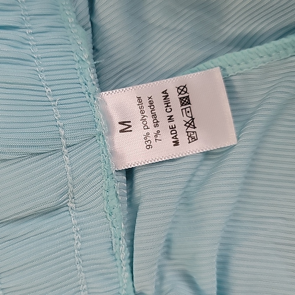 NWT Caike-Sports 2-Piece Lounge Set Light Blue Stretchy Athleisure Outfit Size M - Picture 10 of 11